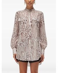 Blugirl Blumarine - Leopard-Print Button-Down Shirt - Lyst