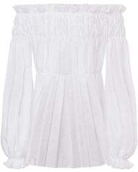 Alberta Ferretti - Blouse À Épaules Dénudées - Lyst