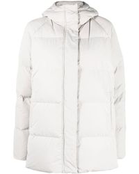 Aspesi - Quilted-finish Hooded Coat - Lyst