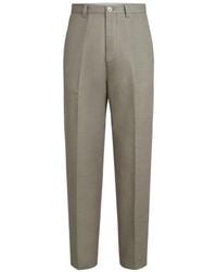 Brunello Cucinelli - Pantalon Panama En Coton Et Lin Avec Plis - Lyst