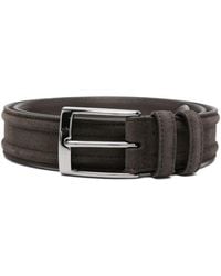 Canali - Suede-Buckle Belt - Lyst