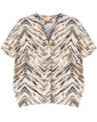 Missoni - Camicia Con Stampa A Zigzag - Lyst