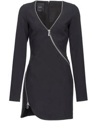 Pinko - Mini-Jurk Met V-Hals - Lyst