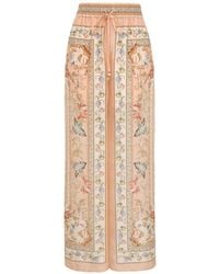 Zimmermann - Roselight Silk Trousers - Lyst