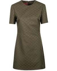 Gucci - Short-sleeve GG-pattern Mini Dress - Lyst