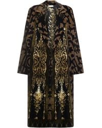 Pierre Louis Mascia - Damask-Print Velvet Coat - Lyst
