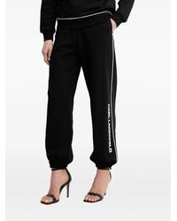 Karl Lagerfeld - Logo-Detail Side-Stripe Trousers - Lyst