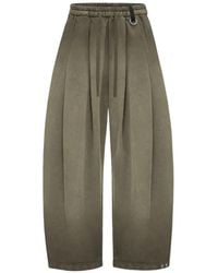 TEAM WANG design - Reset Washed-Effect Pleated Track Pants - Lyst