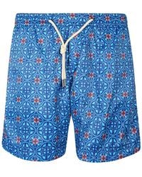 Peninsula - Vendicari Geometric-Print Drawstring Swim Shorts - Lyst