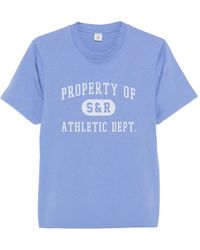 Sporty & Rich - Property Logo-Print Short-Sleeved T-Shirt - Lyst