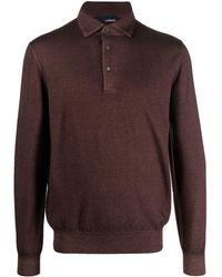 Lardini - Long-sleeve Wool Polo Shirt - Lyst