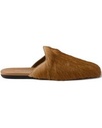 Prada - Sandy Hairy-Effect Sabot - Lyst