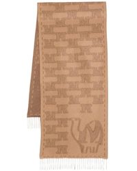Max Mara - Monogram-Jacquard Fringed Scarf - Lyst