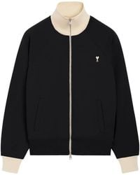 Ami Paris - Sweat Zippé En Coton Avec Ami De Cœur - Lyst