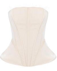 V:PM ATELIER - Peggy Lace-Trimmed Corset Top - Lyst