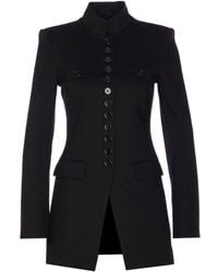 Patrizia Pepe - Chaqueta ajustada con cuello mao y cierre de botones - Lyst