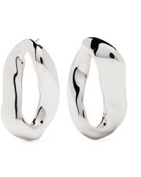 Marni - Asymmetric Oval Metal Earrings - Lyst