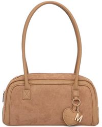 Morgan - Suede-Effect Heart-Charm Tote Bag - Lyst