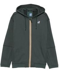 K-Way - Logo-Patch Zip-Up Hoodie - Lyst