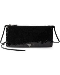 Prada - Small Satin And Sequin Shoulder Bag - Lyst
