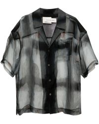 Feng Chen Wang - Printed Semi-sheer Shirt - Lyst
