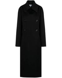 Loewe - Double-Breasted Wool Coat - Lyst