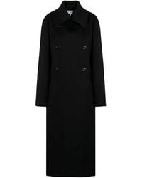 Loewe - Double-Breasted Wool Coat - Lyst