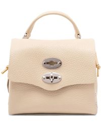 Zanellato - Postina Leather Top-Handle Studded Shoulder Bag - Lyst