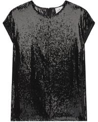 Courreges - Blouse Ornée De Sequins À Manches Courtes - Lyst