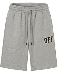 Off-White c/o Virgil Abloh - Logo-Patch Drawstring-Waist Shorts - Lyst
