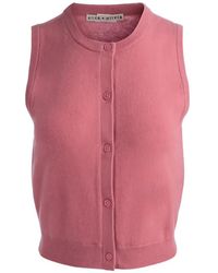 Alice + Olivia - Loly Button-Up Sleeveless Top - Lyst