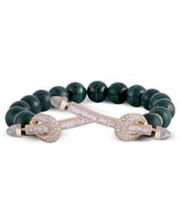 ANANYA - 18Kt Chakra Twin Gelbgoldarmband Mit Diamant Und Malachit - Lyst