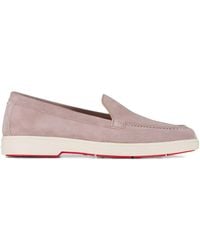Santoni - Yaltamoc Suede Slip-On Loafers - Lyst