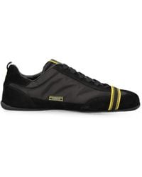 Fendi - Wrap Suede And Fabric Low-Top Trainers - Lyst