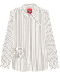 Kidsuper - Chemise Rayée À Broderie Visage - Lyst