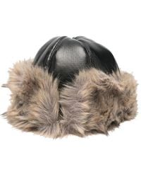 Stand Studio - Sable Faux-Fur Trim Hat - Lyst