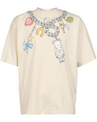 Egonlab - Bearbrick-Print Cotton T-Shirt - Lyst