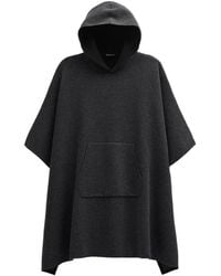 James Perse - Hooded Wool Poncho - Lyst