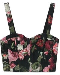 Alice + Olivia - Jeanna Floral-Print Cropped Top - Lyst
