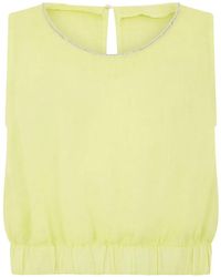 120% Lino - Linen Top - Lyst