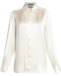 Tom Ford - Pintuck-Detail Silk Shirt - Lyst