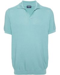 Drumohr - V-neck Cotton Polo Shirt - Lyst