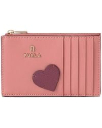 Furla - M Camelia Heart-Patch Card Case - Lyst