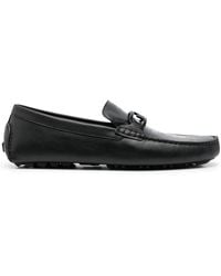 Fendi - Logo-Print Leather Loafers - Lyst