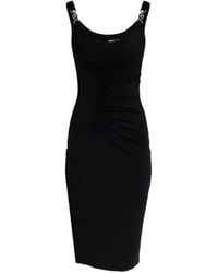 Versace - Vestido midi con detalle Medusa - Lyst