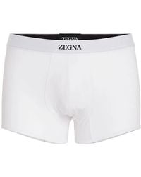 ZEGNA - Waistband-Logo Cotton Boxers - Lyst