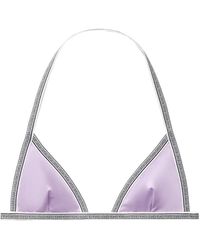 Versace - Haut De Bikini À Logo Brodé - Lyst
