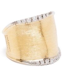 Marco Bicego - 18kt Yellow Gold Diamond Band Ring - Lyst