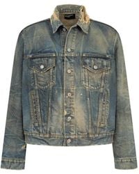 Enfants Riches Deprimes - Distressed Denim Jacket - Lyst