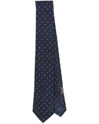 Ferragamo - Corbata De Seda Con Motivo Gancini - Lyst
